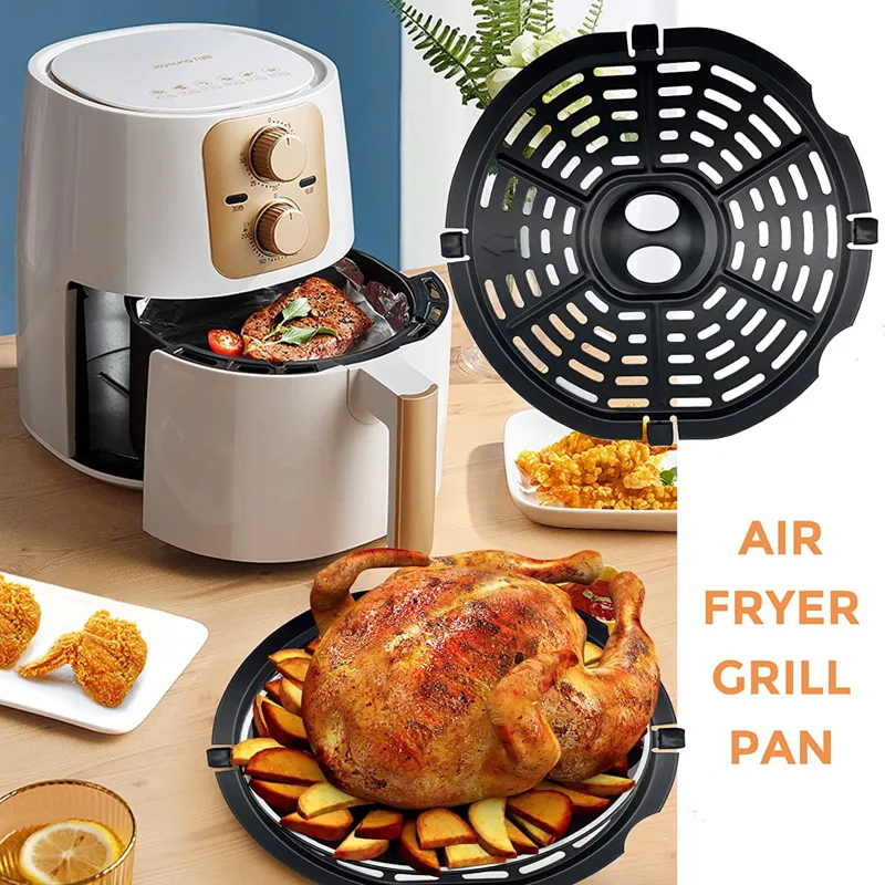 Paella Pan Steel - อะไหล่ตะกร้าหม้อทอดไร้น้ำมันอุปกรณ์สำหรับอบในเตากะทะย่างหม้อทอด Air fryer ชิ้นส่วนไฟฟ้าถาดอาหารทำอาหารอุปกรณ์ครัว