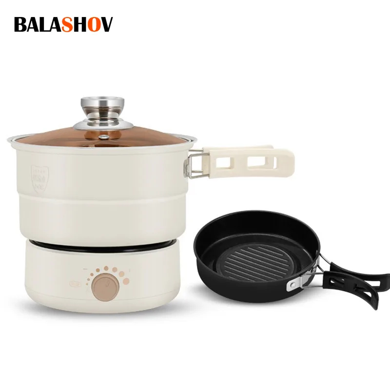 Home Cooking Set - หม้อหุงข้าวไฟฟ้า 110V/220V แบบพกพา หม้อปรุงอาหารพับได้ หม้อไฟฟ้าอเนกประสงค์ 1.6