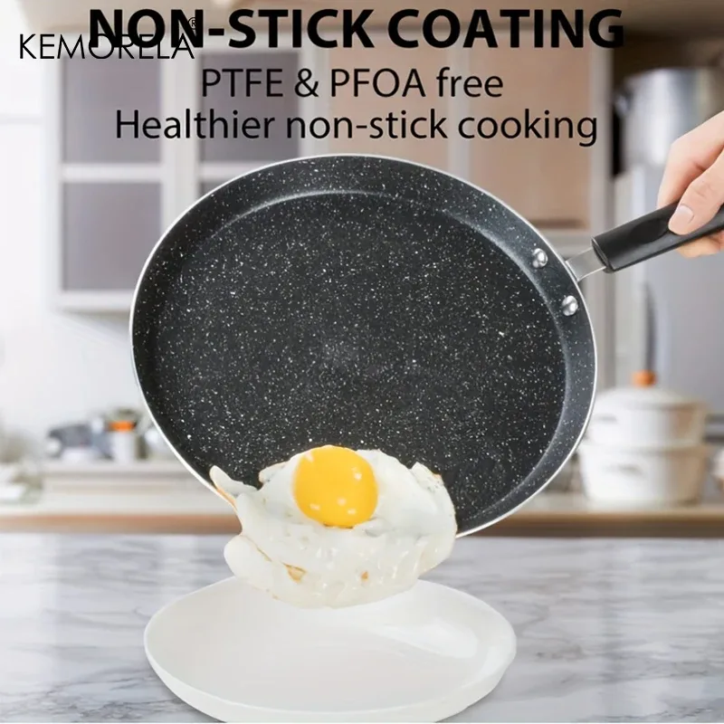 Paella Pan Steel - กระทะเคลือบกันติด ขนาด 18/22/26 ซม. สำหรับทำอาหารเช้า แพนเค้ก