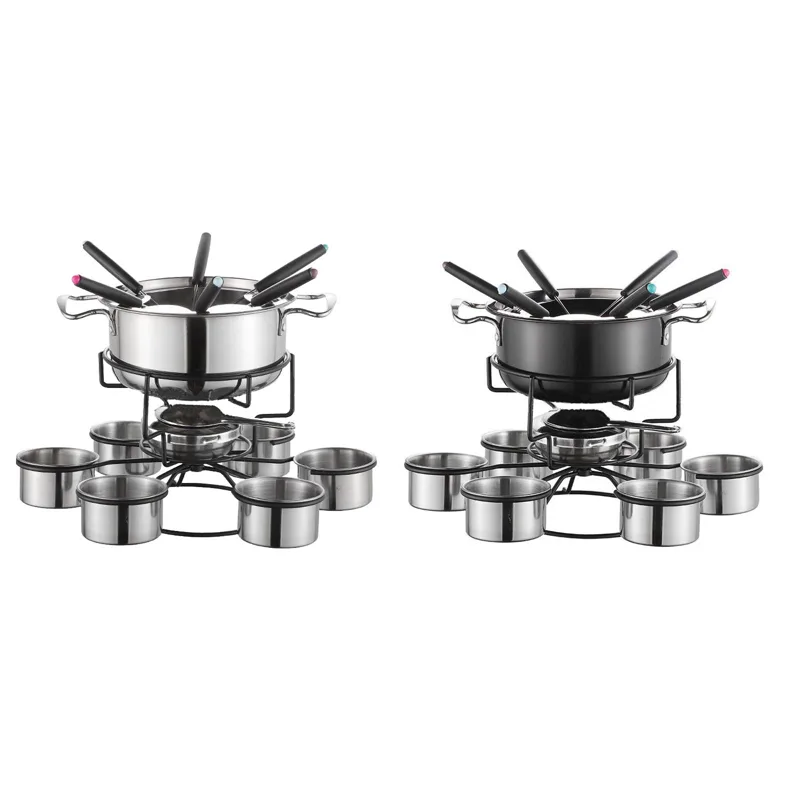 Home Cooking Set - ชุดหม้อฟองดูพร้อมเตาปรุงอาหารแบบหนาพิเศษอเนกประสงค์ ใช้งานได้หลากหลาย เหมาะสำหรับงานแต่งงาน งานเลี้ยงวันเกิด ปิกนิก แคมป์ปิ้ง