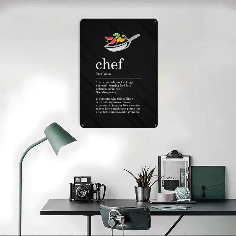 โปสเตอร์โลหะลายเชฟตลกๆ สไตล์วิ - Home Cooking Definition บทวิจารณ์และราคา