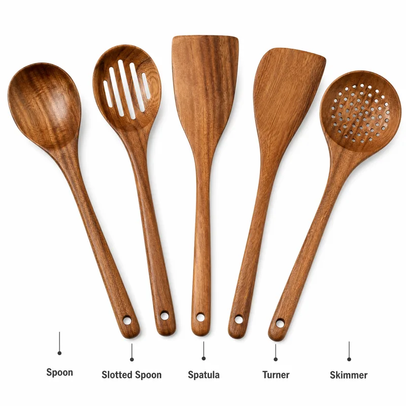 ชุดอุปกรณ์ครัวไม้ 5 ชิ้น, ช้อน - Home Cooking Set บทวิจารณ์และราคา
