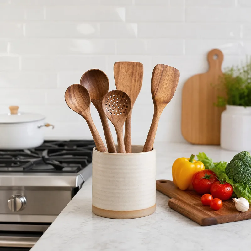 ชุดอุปกรณ์ครัวไม้ 5 ชิ้น, ช้อน - Home Cooking Set บทวิจารณ์และราคา