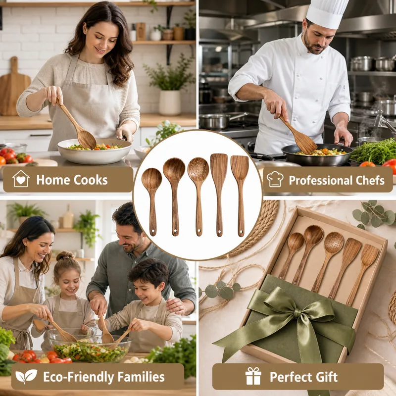 ชุดอุปกรณ์ครัวไม้ 5 ชิ้น, ช้อน - Home Cooking Set บทวิจารณ์และราคา