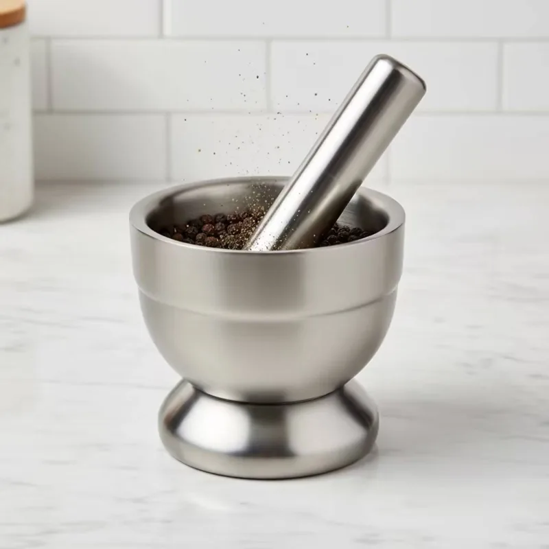 ครกและสากพร้อมฝาปิด ป้องกันการ - Home Cooking Usa บทวิจารณ์และราคา