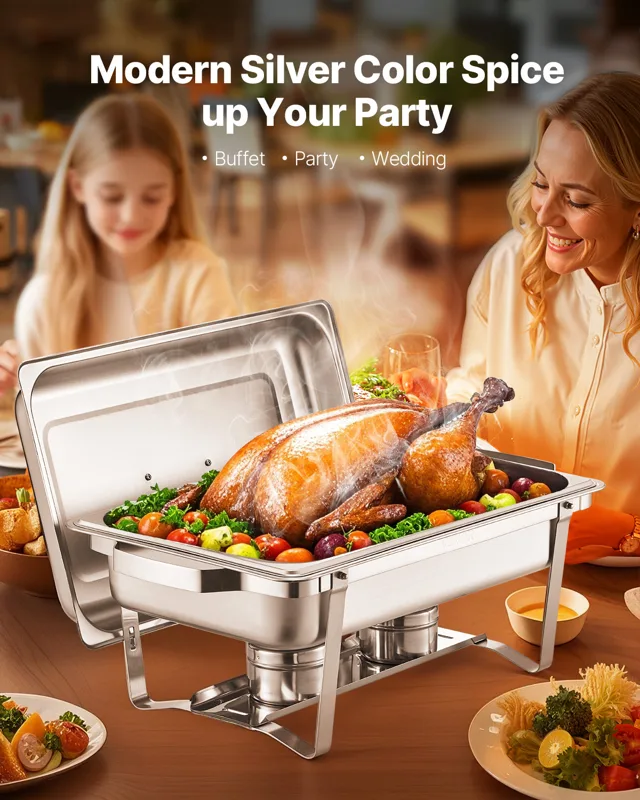 SucceBuy 8 Qt 4/6 Pack Chafing - Paella Pan Steel บทวิจารณ์และราคา