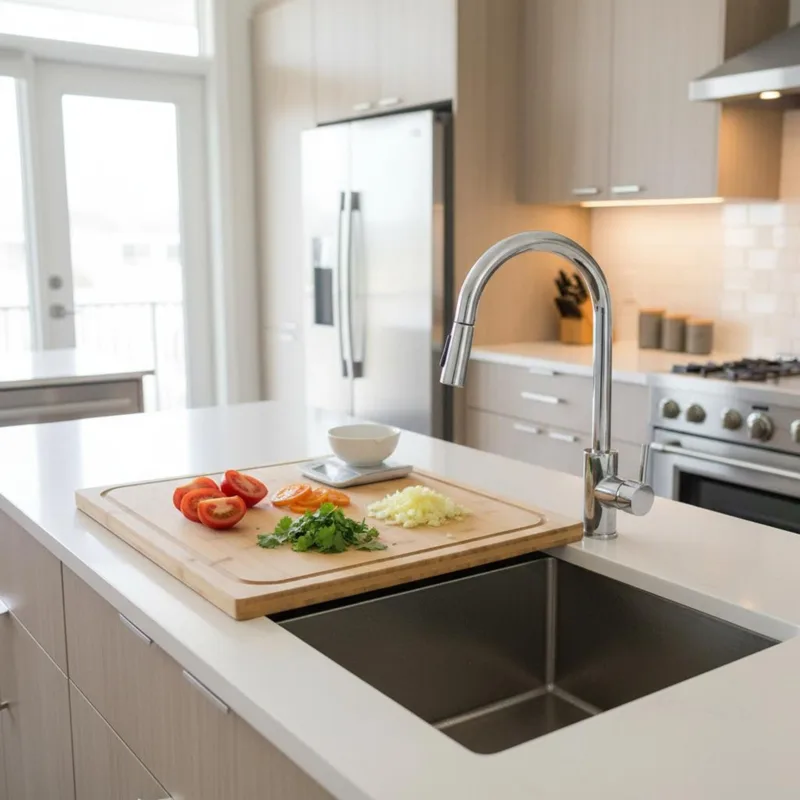 เขียงอเนกประสงค์แบบวางเหนืออ่า - Home Cooking Usa บทวิจารณ์และราคา