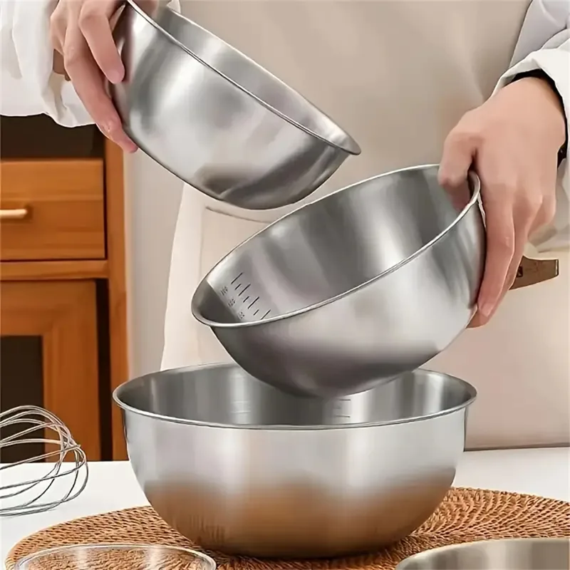 ชุดชามสแตนเลส 1-3 ใบ พร้อมสเกล - Home Cooking Set บทวิจารณ์และราคา