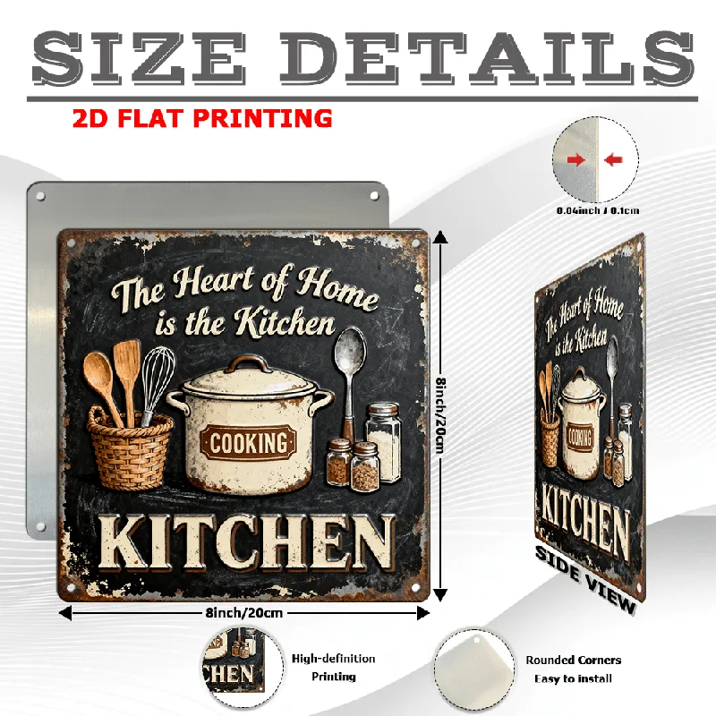 ป้ายตกแต่งผนังครัวโลหะวินเทจ - - Home Cooking Usa บทวิจารณ์และราคา
